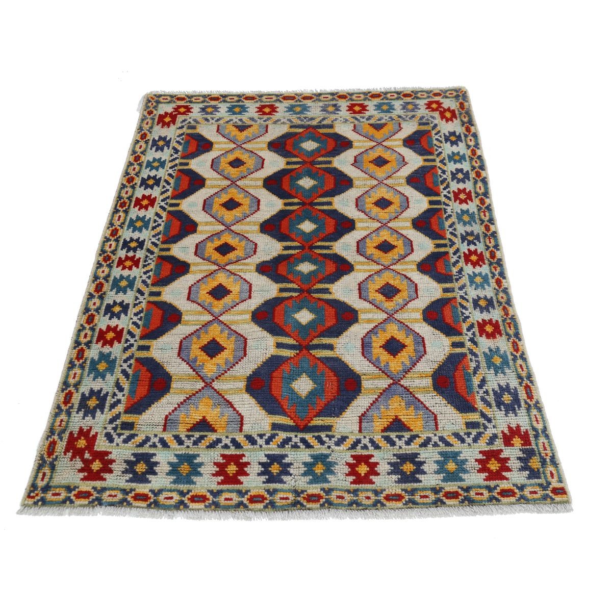Revival 3x5 Handmade Double Knotted Washable Wool Rug - Colorful