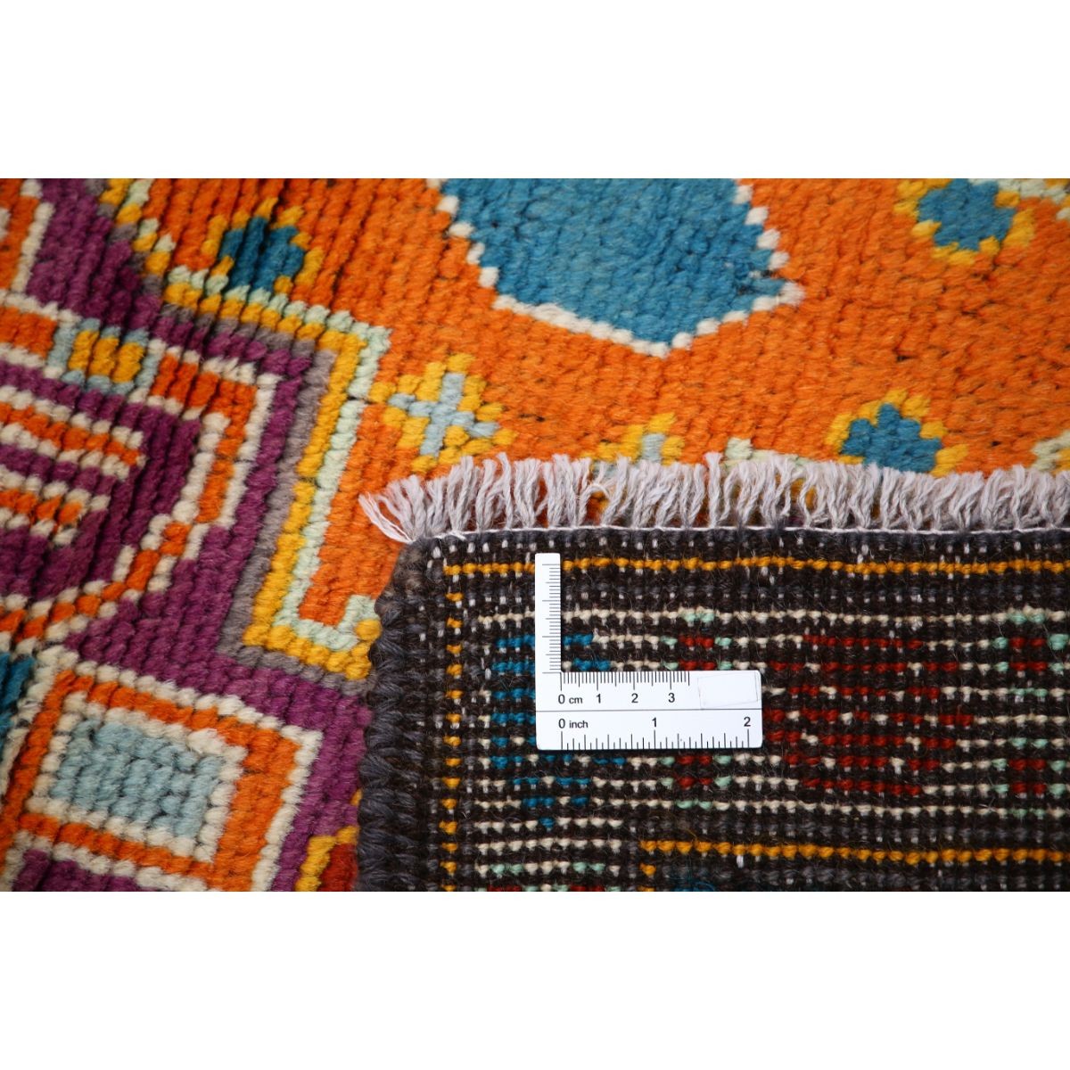 Revival 3x4 Handmade Double Knotted Washable Wool Rug - Colorful