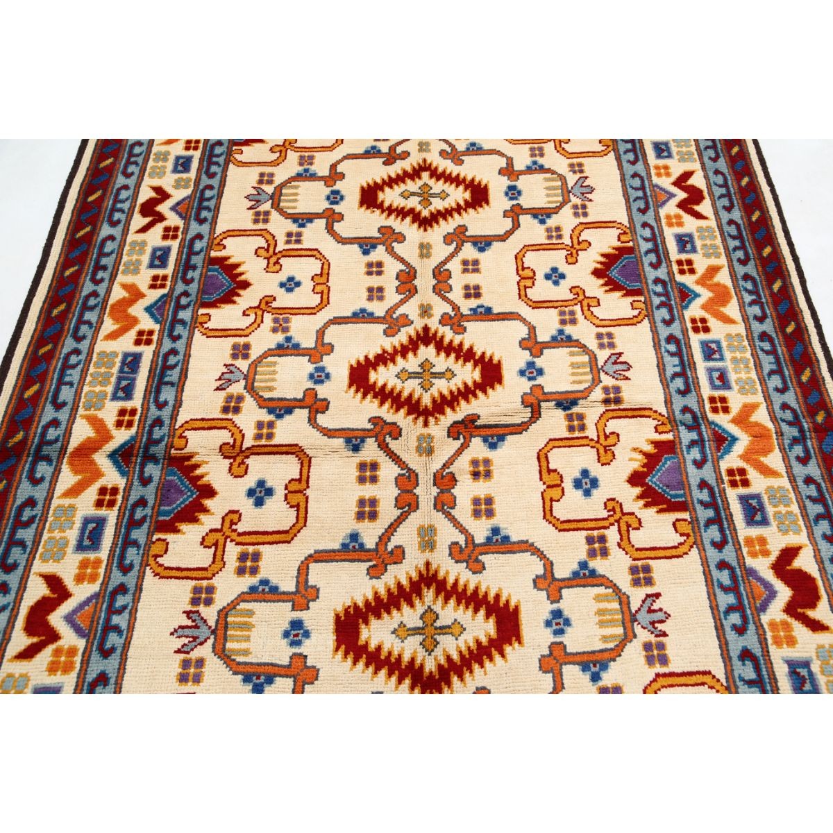 Revival 6x8 Handmade Double Knotted Washable Wool Rug - Colorful