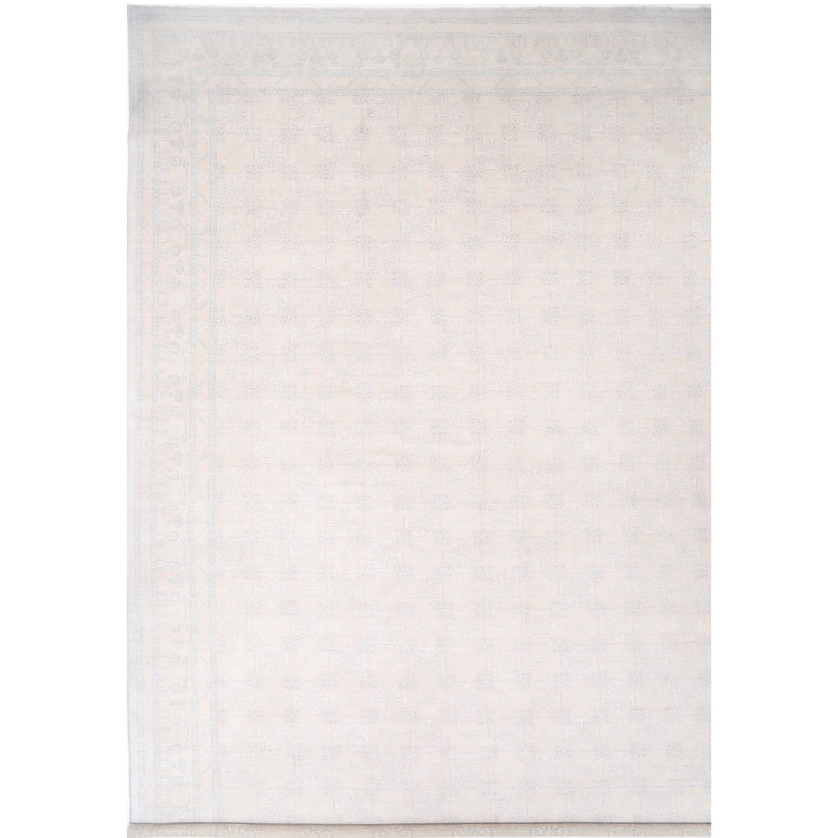 Khotan 18x23 Handmade Double Knotted Washable Wool Rug - Soft Hues