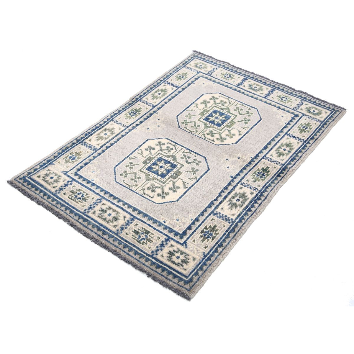 Revival 3x4 Handmade Double Knotted Washable Wool Rug - Colorful