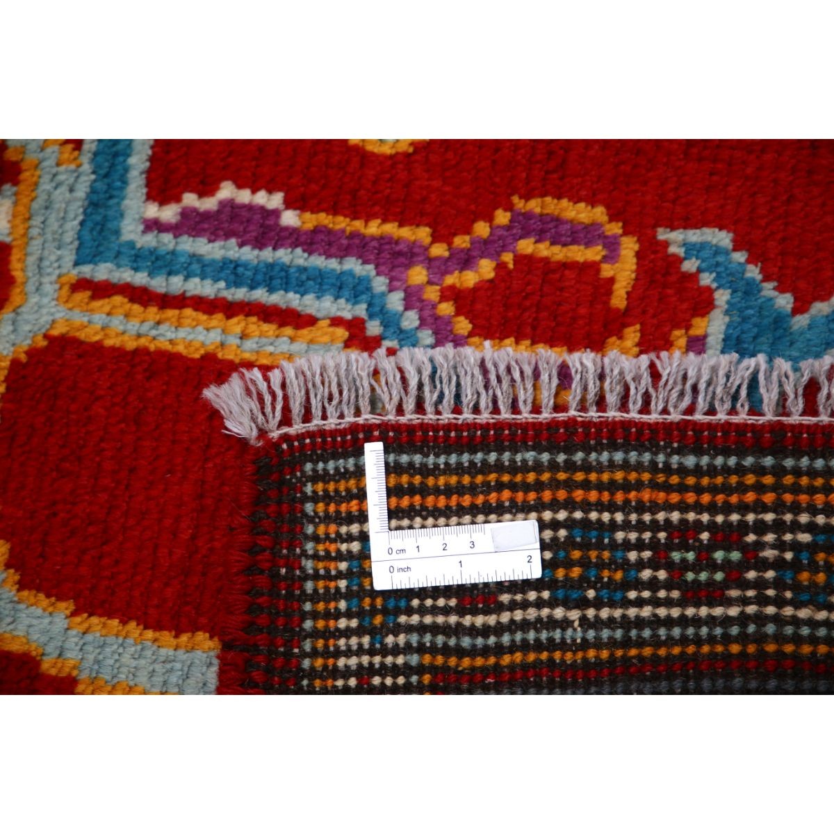 Revival 5x6 Handmade Double Knotted Washable Wool Rug - Colorful