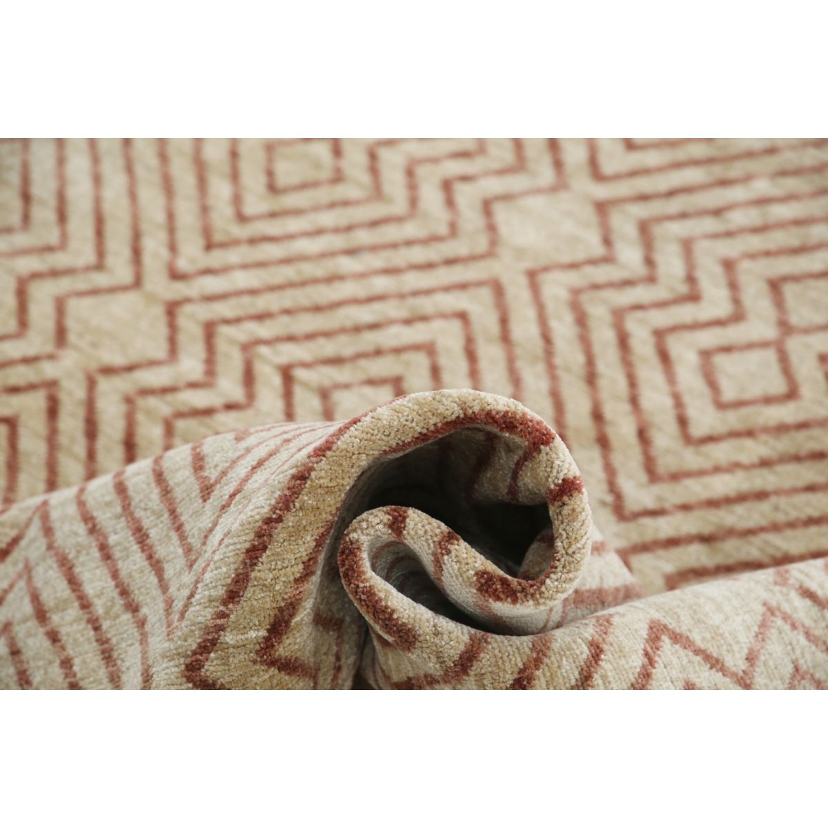 Modcar 9x12 Handmade Double Knotted Washable Wool Rug - Colorful