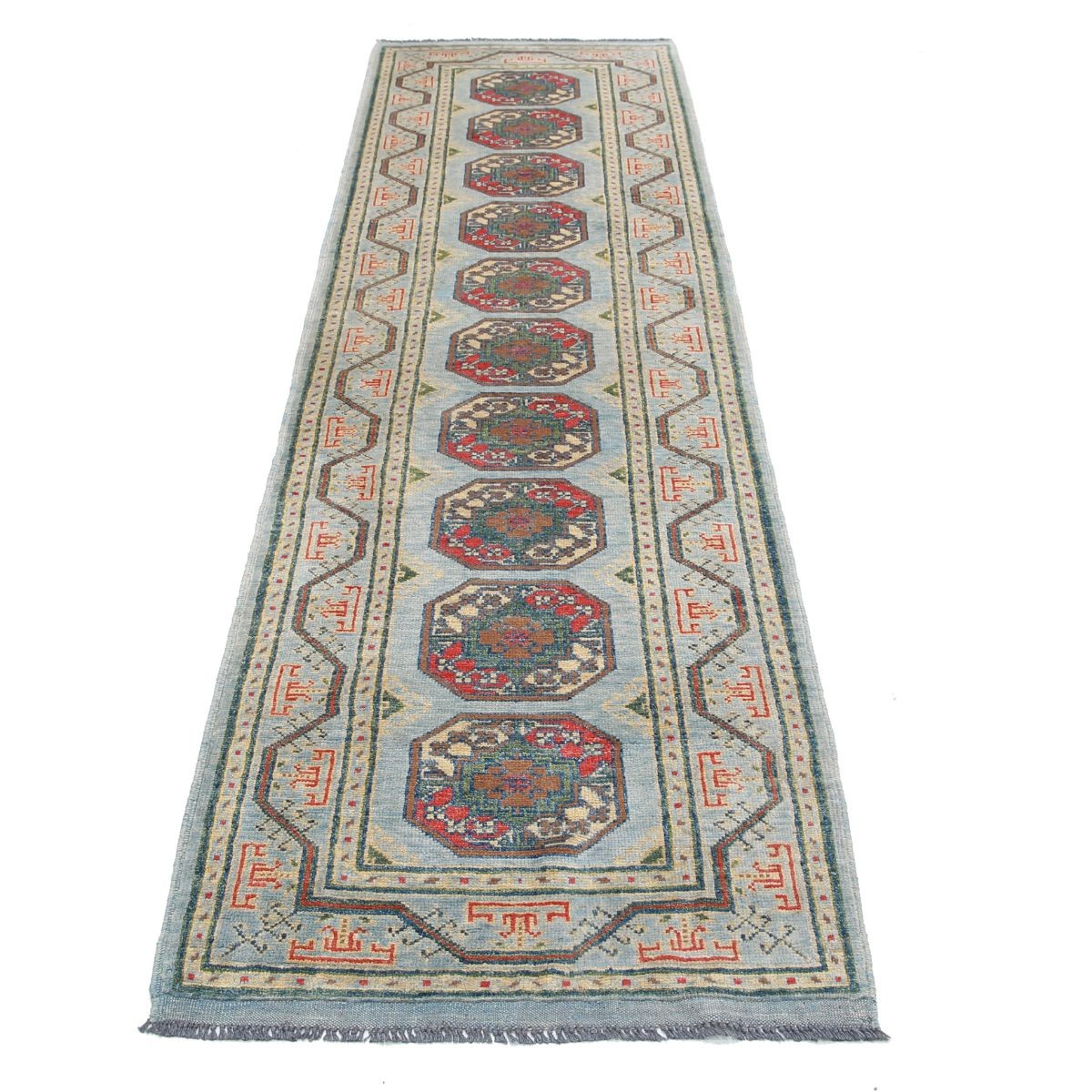 Revival 3x10 Handmade Double Knotted Washable Wool Runner - Colorful