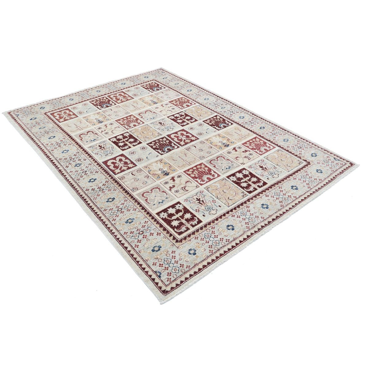 Bakhtiari 6x7 Handmade Double Knotted Washable Wool Rug - Colorful
