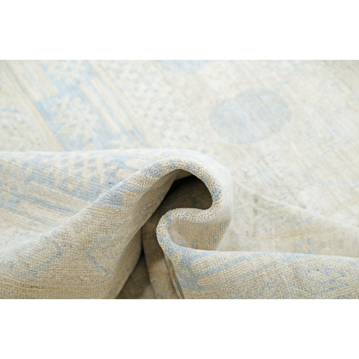 Khotan 16x32 Handmade Double Knotted Washable Wool Rug - Soft Hues
