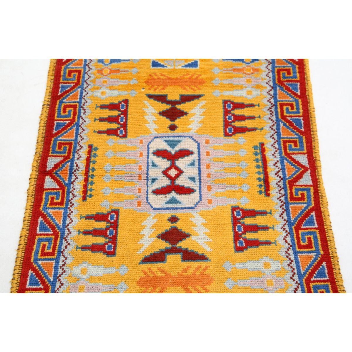 Revival 3x4 Handmade Double Knotted Washable Wool Rug - Colorful
