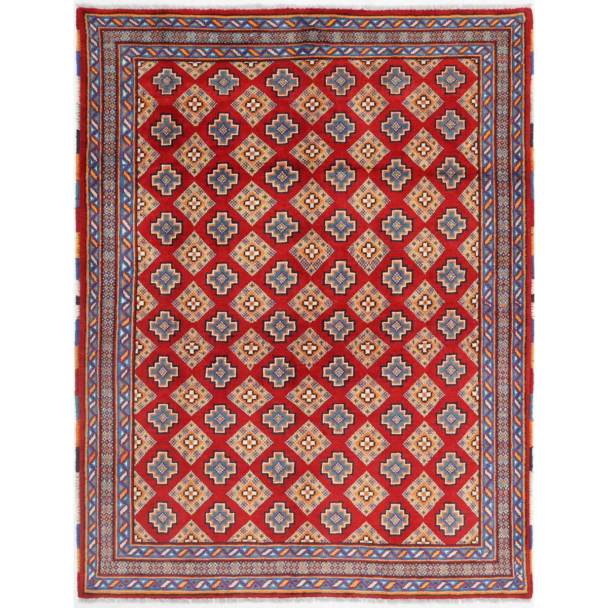 Revival 6x8 Handmade Double Knotted Washable Wool Rug - Colorful