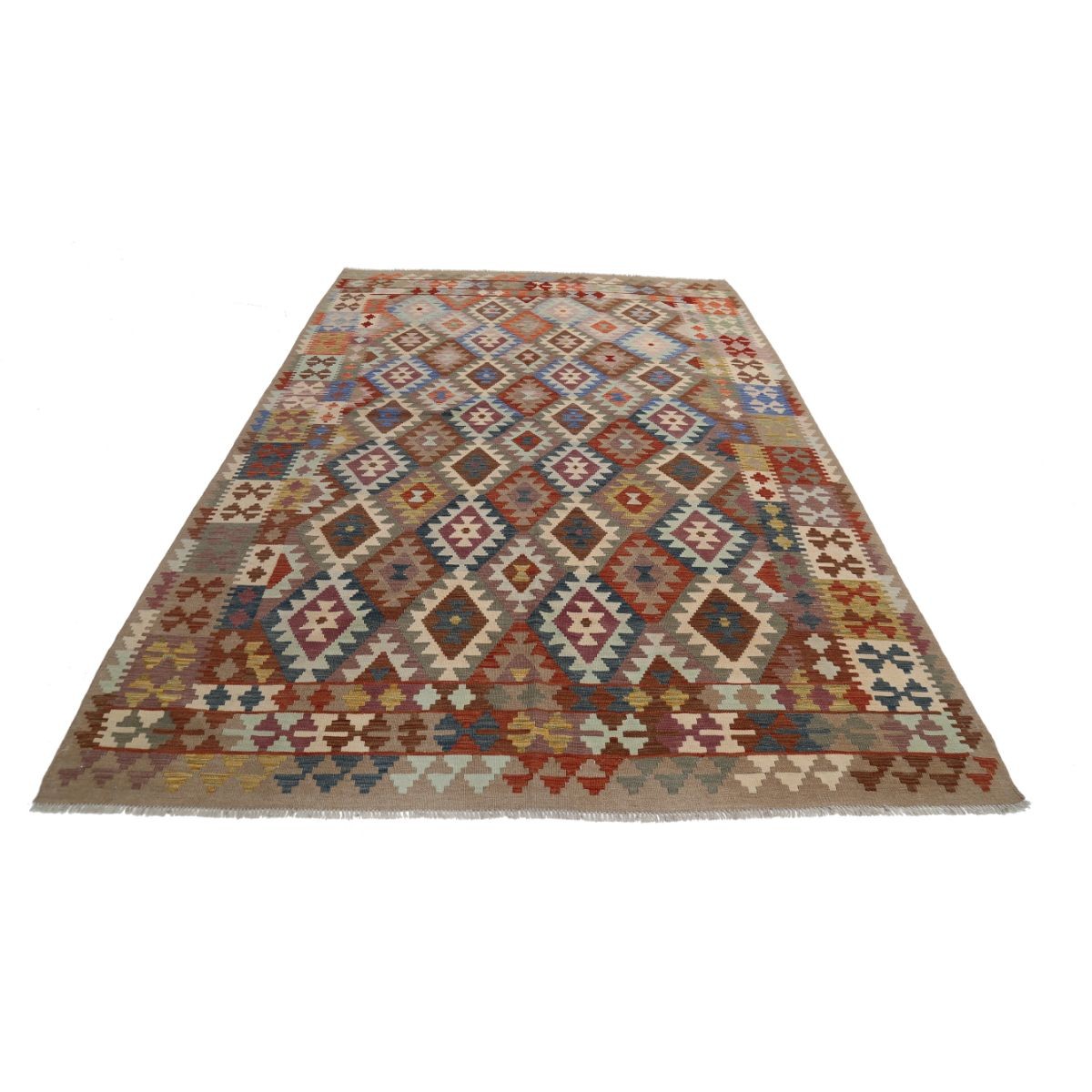 Maimana 6x10 Hand Woven Washable Wool Rug - Colorful