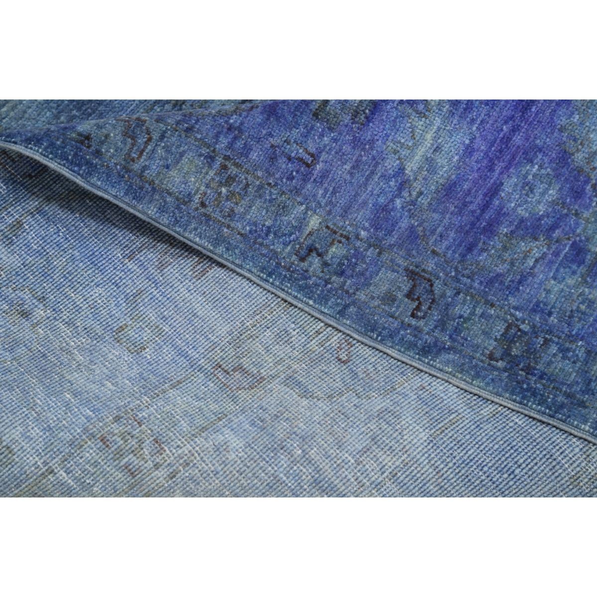 Overdye 6x8 Handmade Double Knotted Washable Wool Rug - Monochormatic