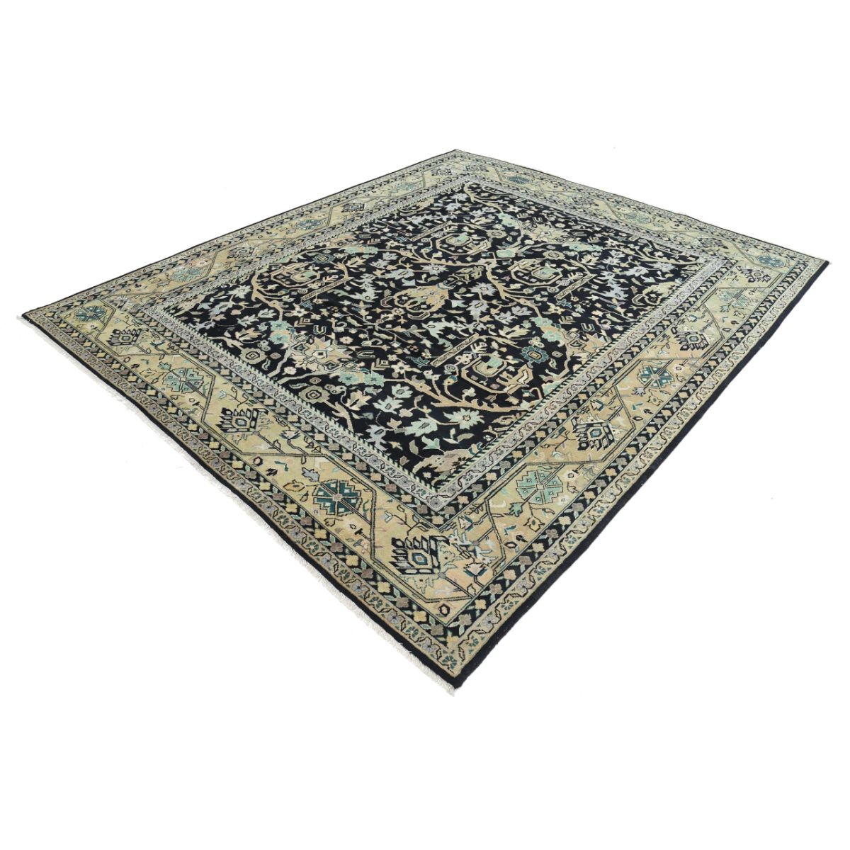 Agra 8x10 Handmade Double Knotted Washable Wool Rug - Colorful