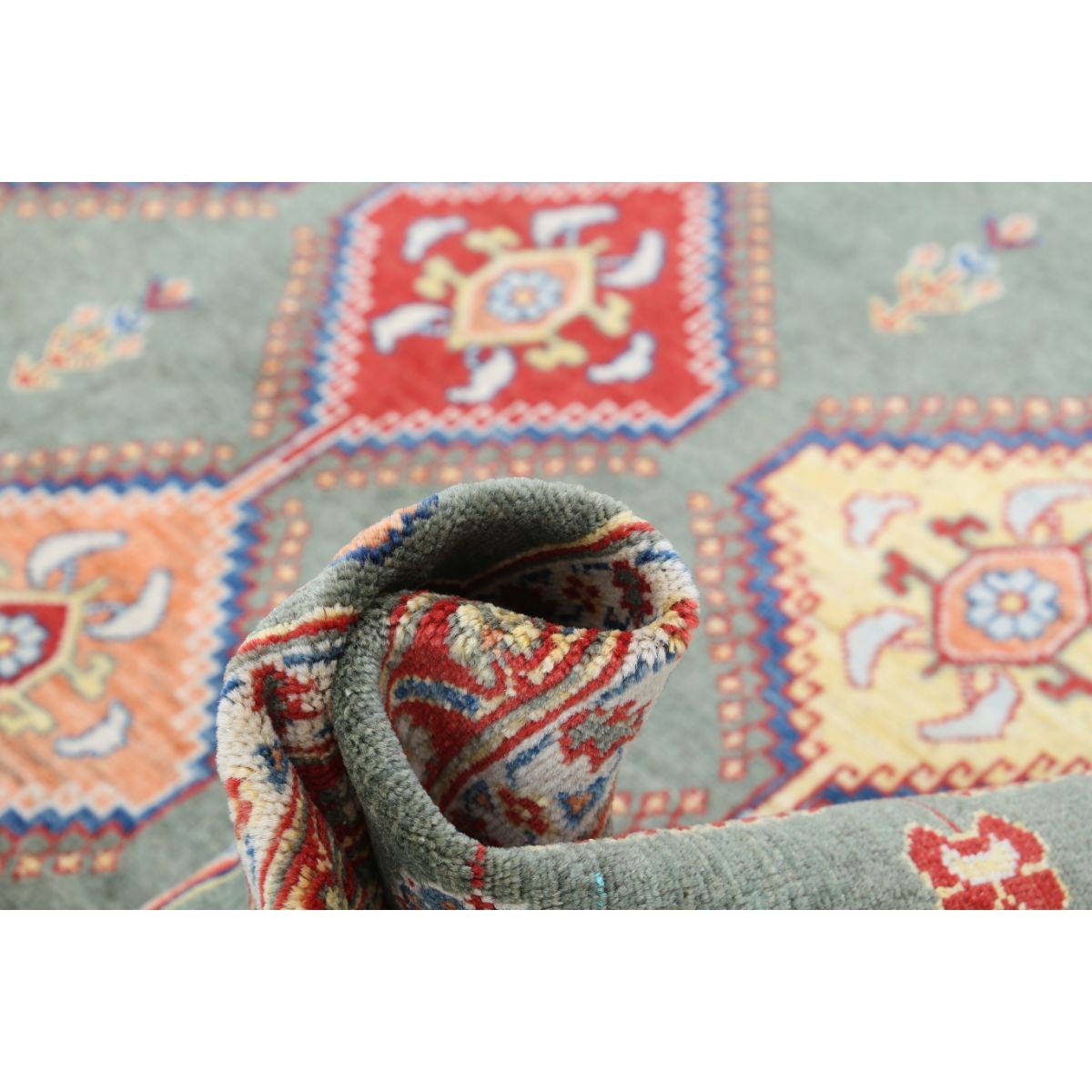 Revival 8x11 Handmade Double Knotted Washable Wool Rug - Colorful