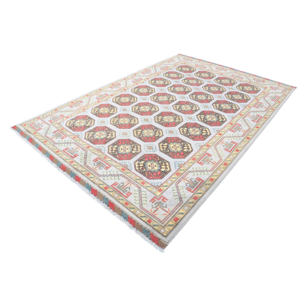 Revival 7x10 Handmade Double Knotted Washable Wool Rug - Colorful