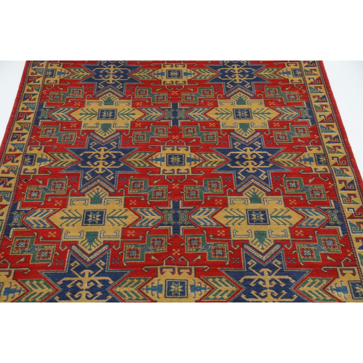 Gulshan 4x6 Machine-Made Washable Wool Rug - Colorful