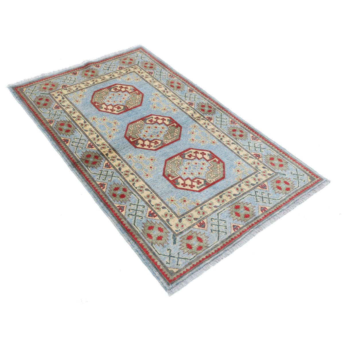 Revival 3x5 Handmade Double Knotted Washable Wool Rug - Colorful
