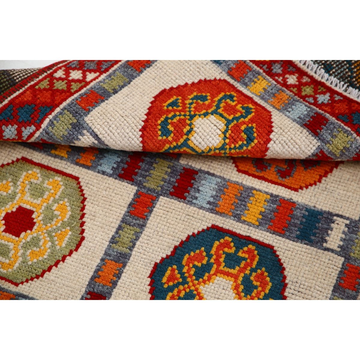Revival 3x4 Handmade Double Knotted Washable Wool Rug - Colorful