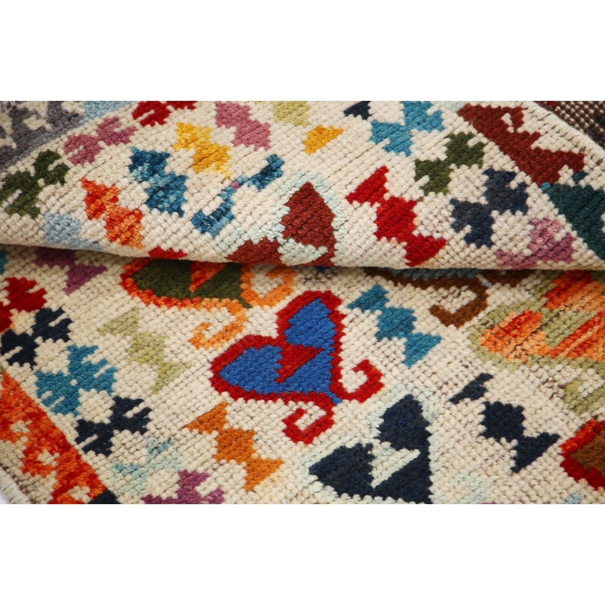Revival 3x4 Handmade Double Knotted Washable Wool Rug - Colorful