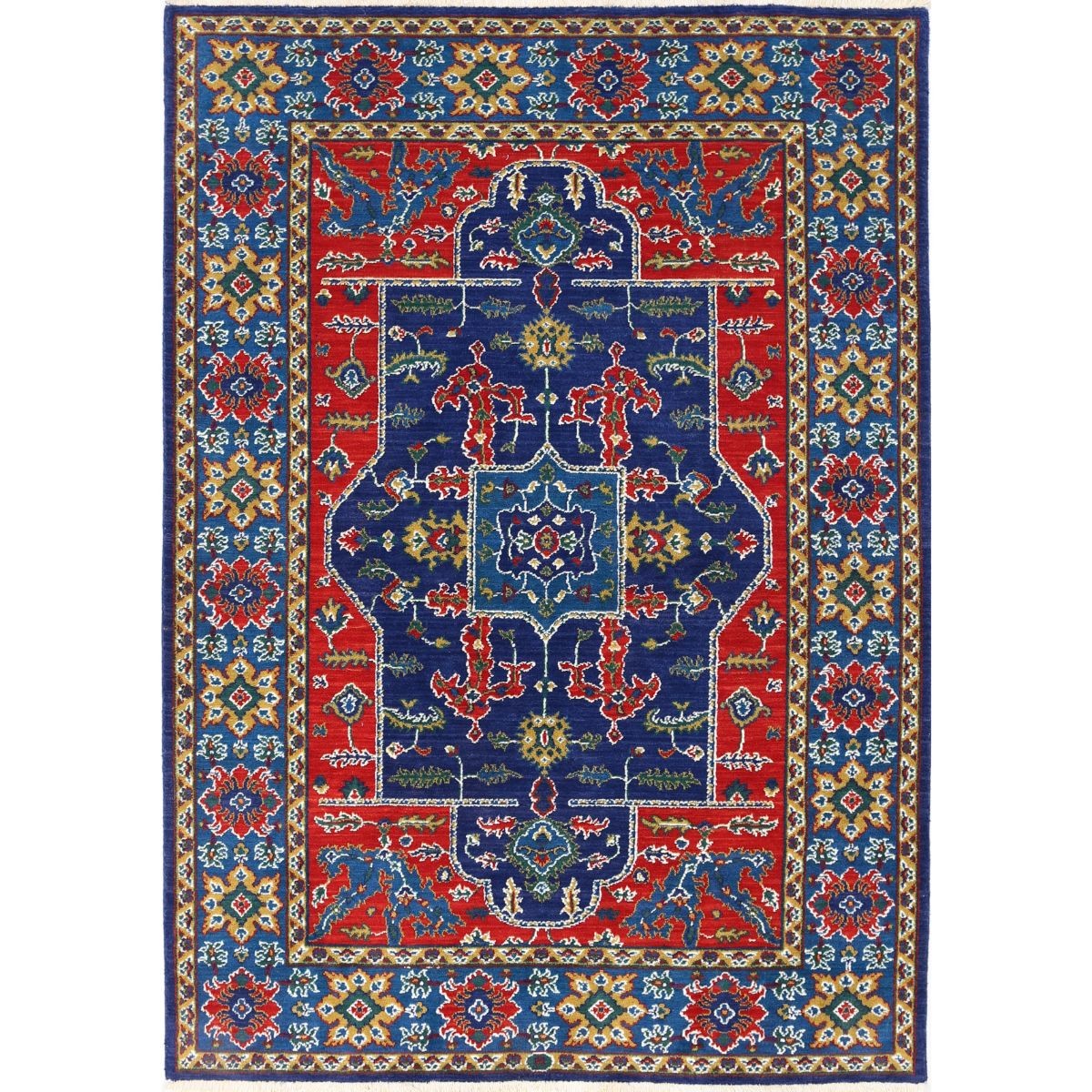 Gulshan-4'0" 4x6 Powered-Loomed Washable Wool Rug - Colorful