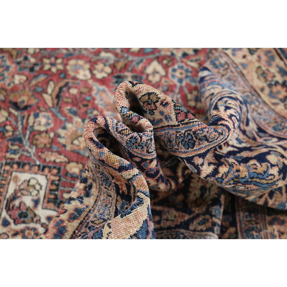Vintage 12x13 Handmade Double Knotted Washable Wool Rug - Soft Hues