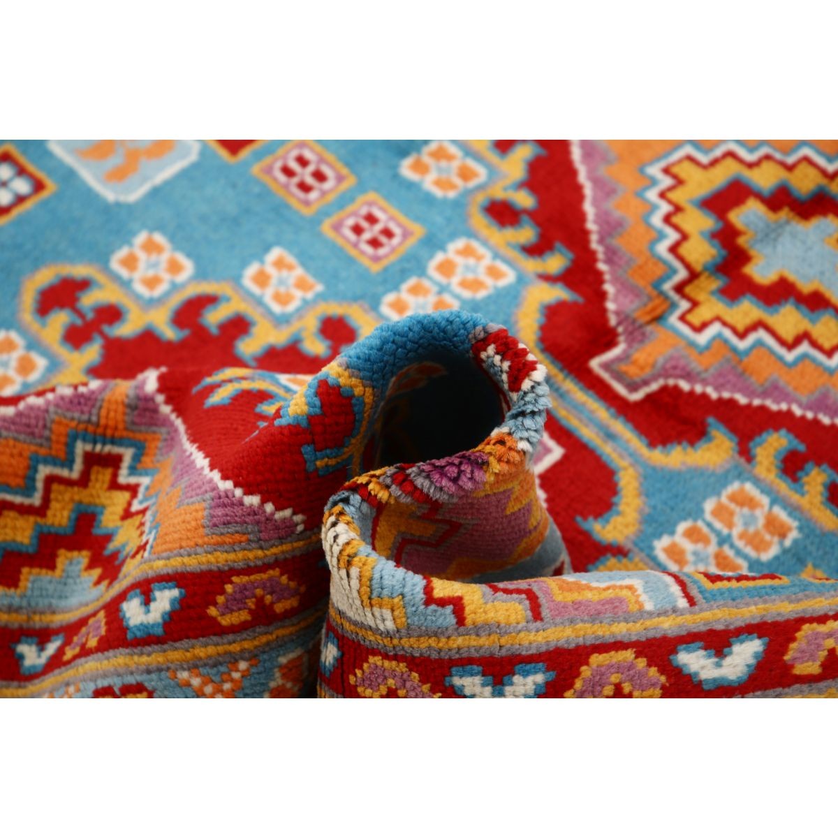 Revival 5x7 Handmade Double Knotted Washable Wool Rug - Colorful