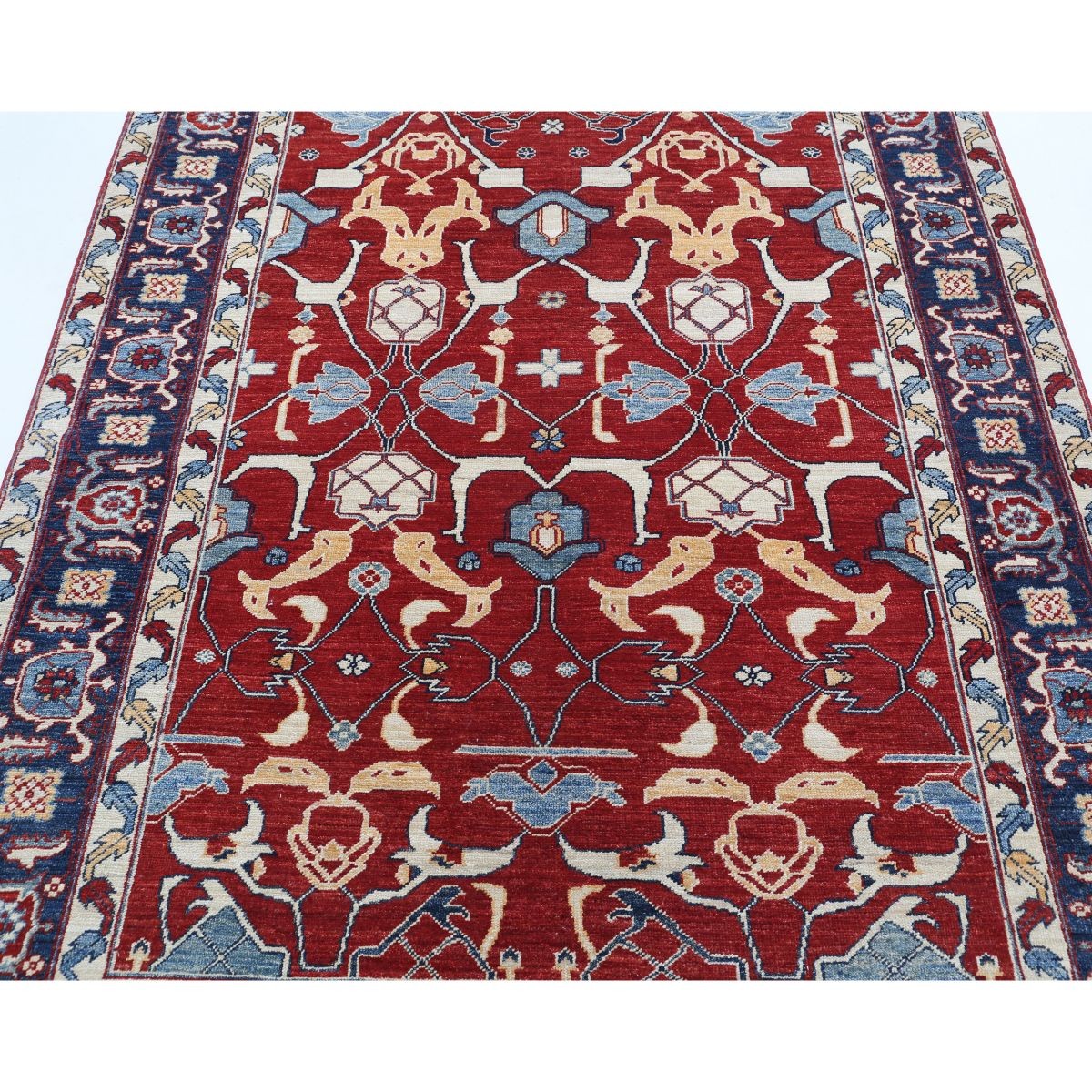 Ziegler 5x7 Handmade Double Knotted Washable Wool Rug - Colorful