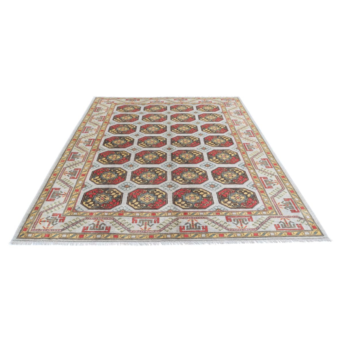 Revival 7x10 Handmade Double Knotted Washable Wool Rug - Colorful