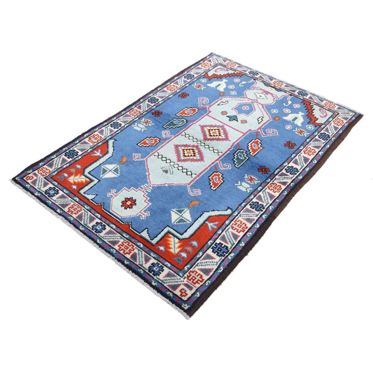 Revival 3x5 Handmade Double Knotted Washable Wool Rug - Colorful
