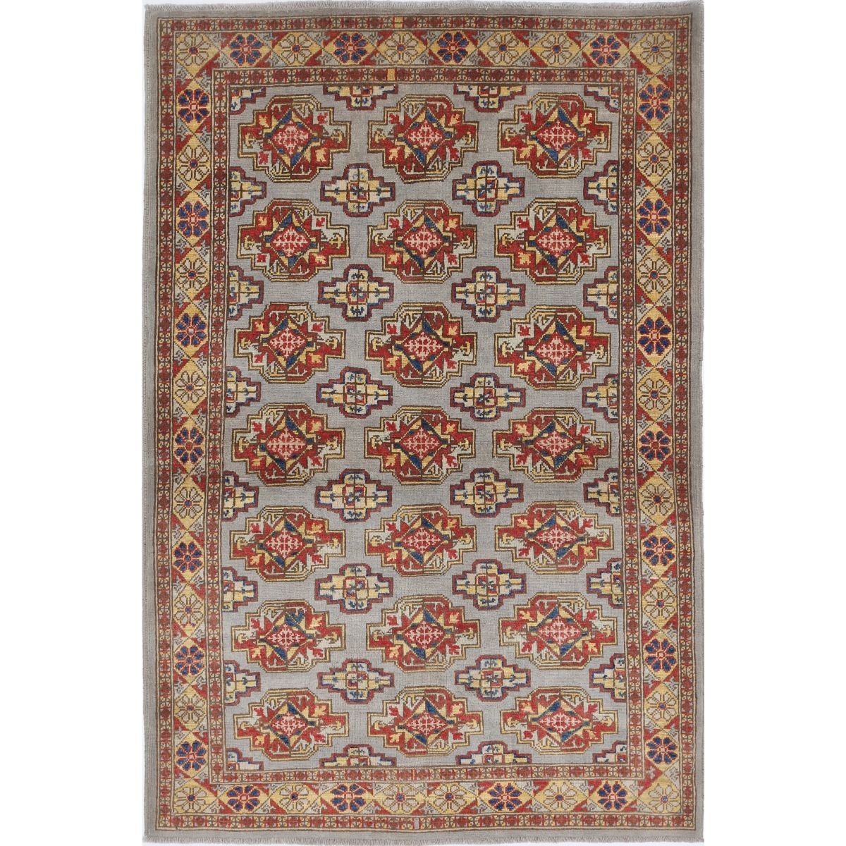 Revival 4x6 Handmade Double Knotted Washable Wool Rug - Colorful