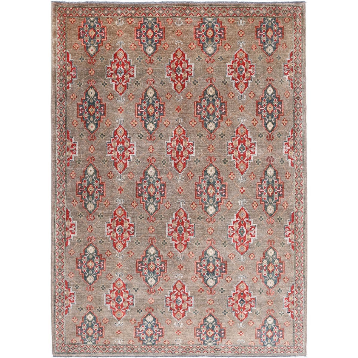 Revival 6x8 Handmade Double Knotted Washable Wool Rug - Colorful