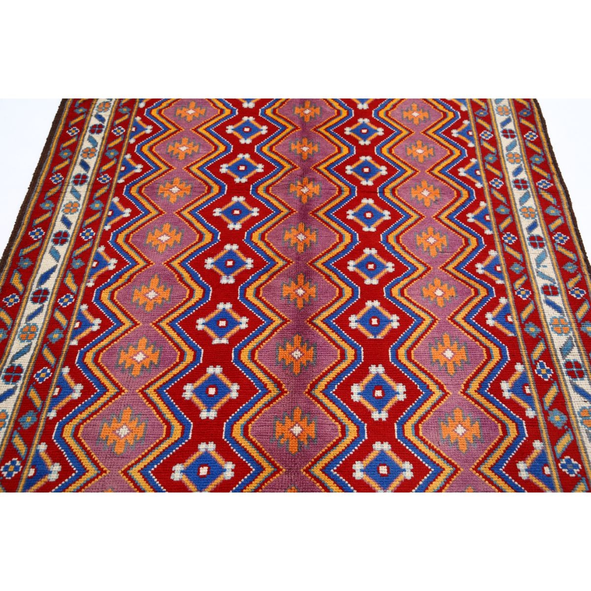 Revival 5x7 Handmade Double Knotted Washable Wool Rug - Colorful