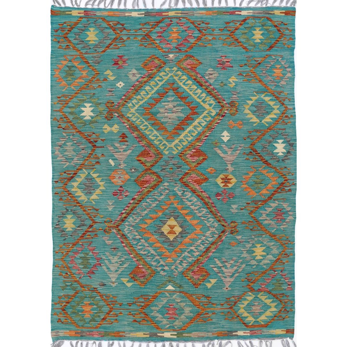 Maimana 5x7 Hand Woven Washable Wool Rug - Colorful