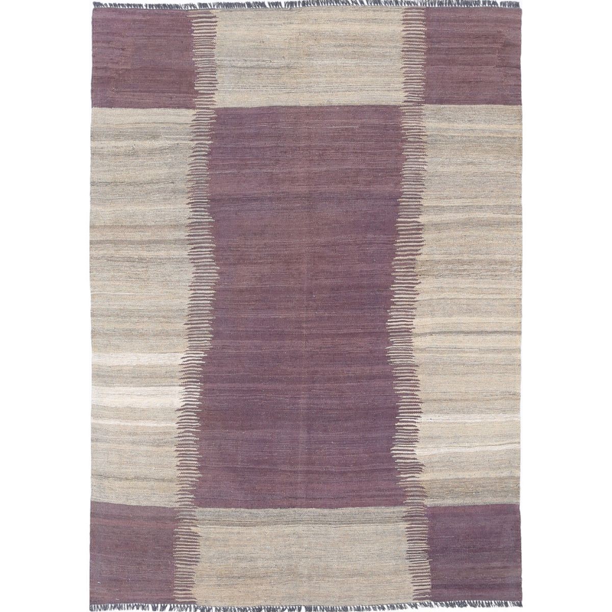 Kafkaas 4x6 Hand Woven Washable Wool Rug - Colorful