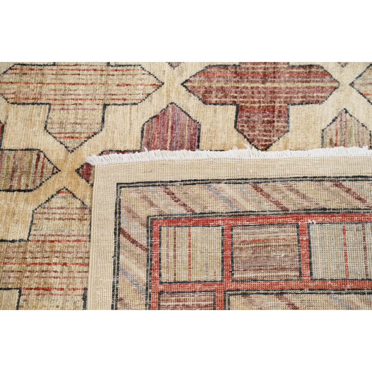 Modcar 6x9 Handmade Double Knotted Washable Wool Rug - Colorful