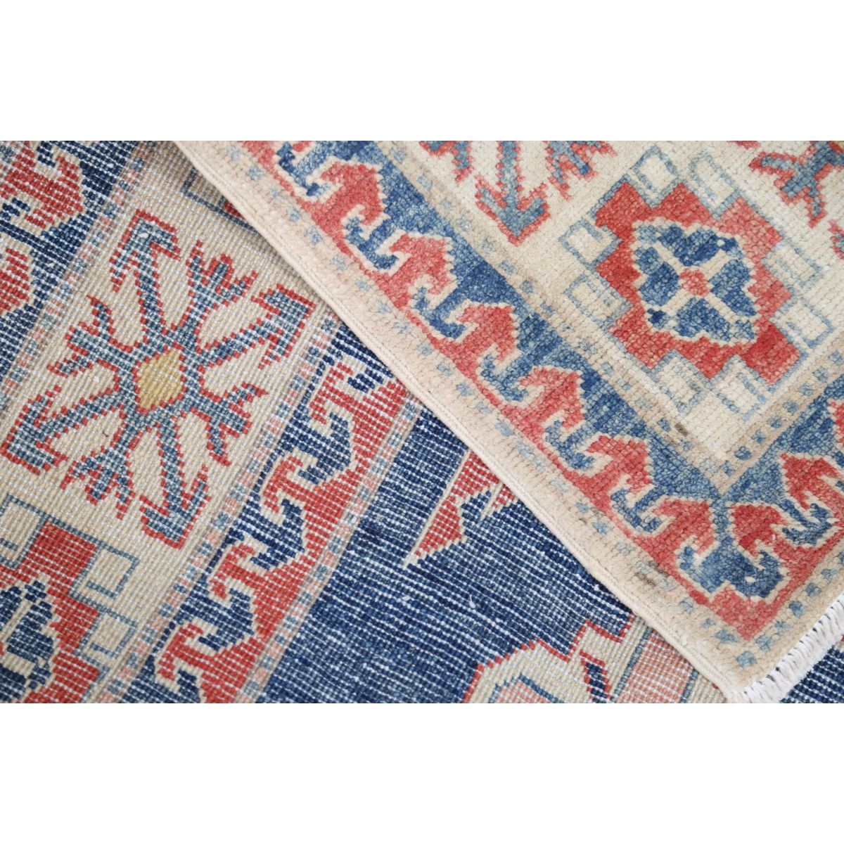 Kazak 5x7 Handmade Double Knotted Washable Wool Rug - Colorful