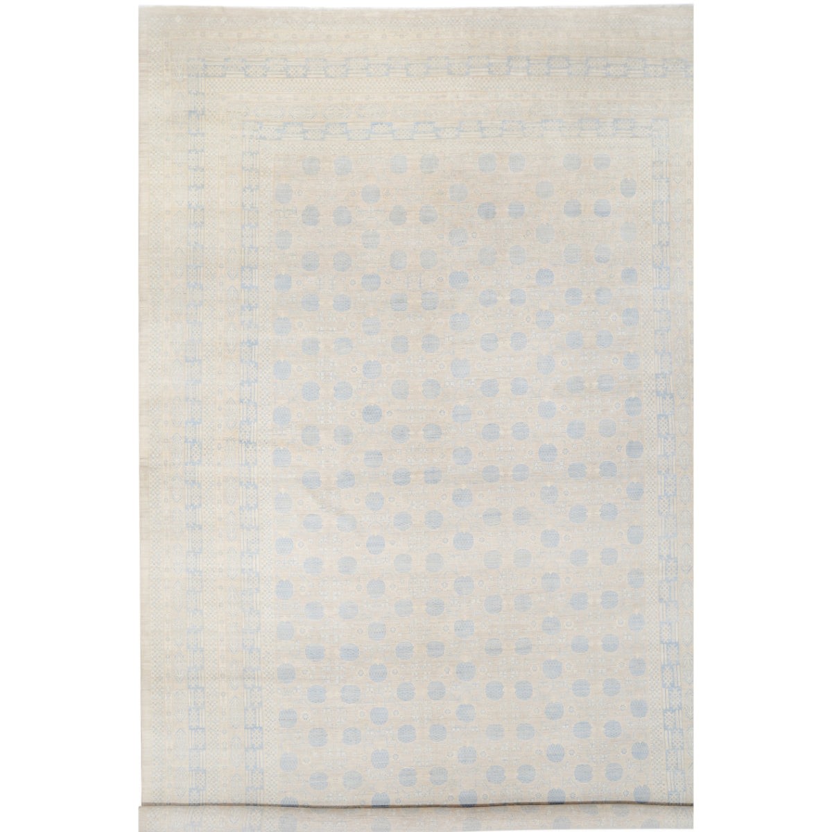 Khotan 16x32 Handmade Double Knotted Washable Wool Rug - Soft Hues
