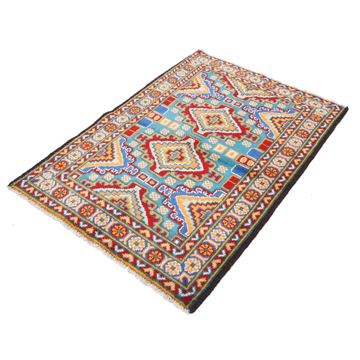 Revival 3x5 Handmade Double Knotted Washable Wool Rug - Colorful