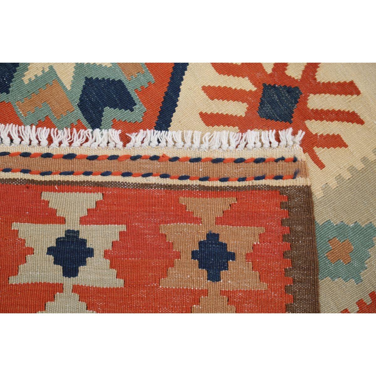 Kafkaas 5x7 Hand Woven Washable Wool Rug - Colorful