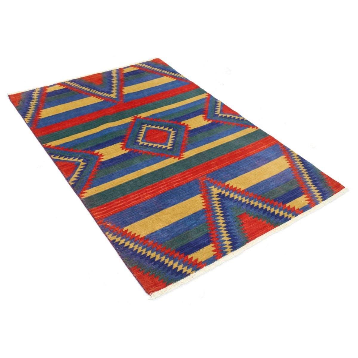 Dhanak 4x6 Powered-Loomed Washable Wool Rug - Colorful