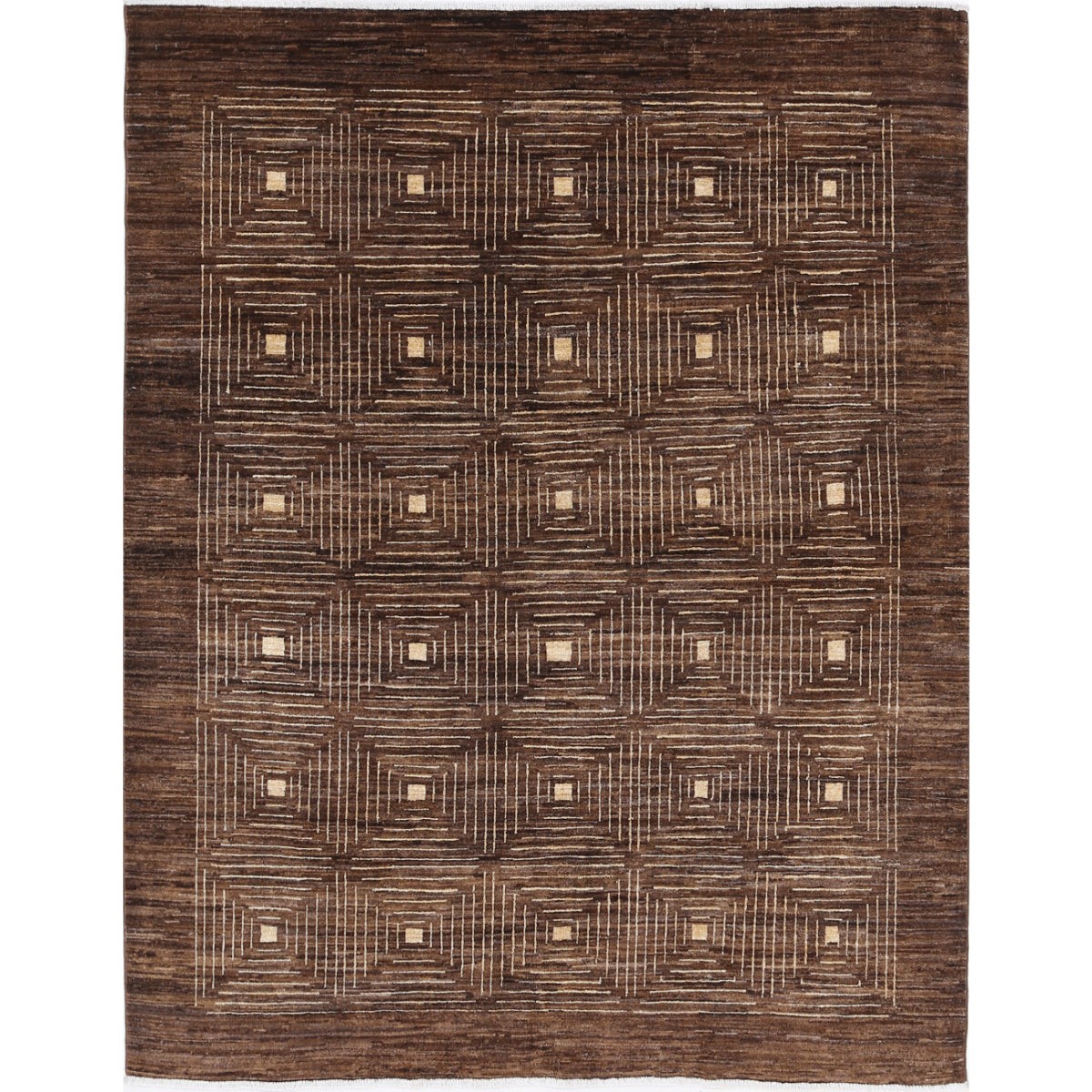 Modcar 5x6 Handmade Double Knotted Washable Wool Rug - Colorful