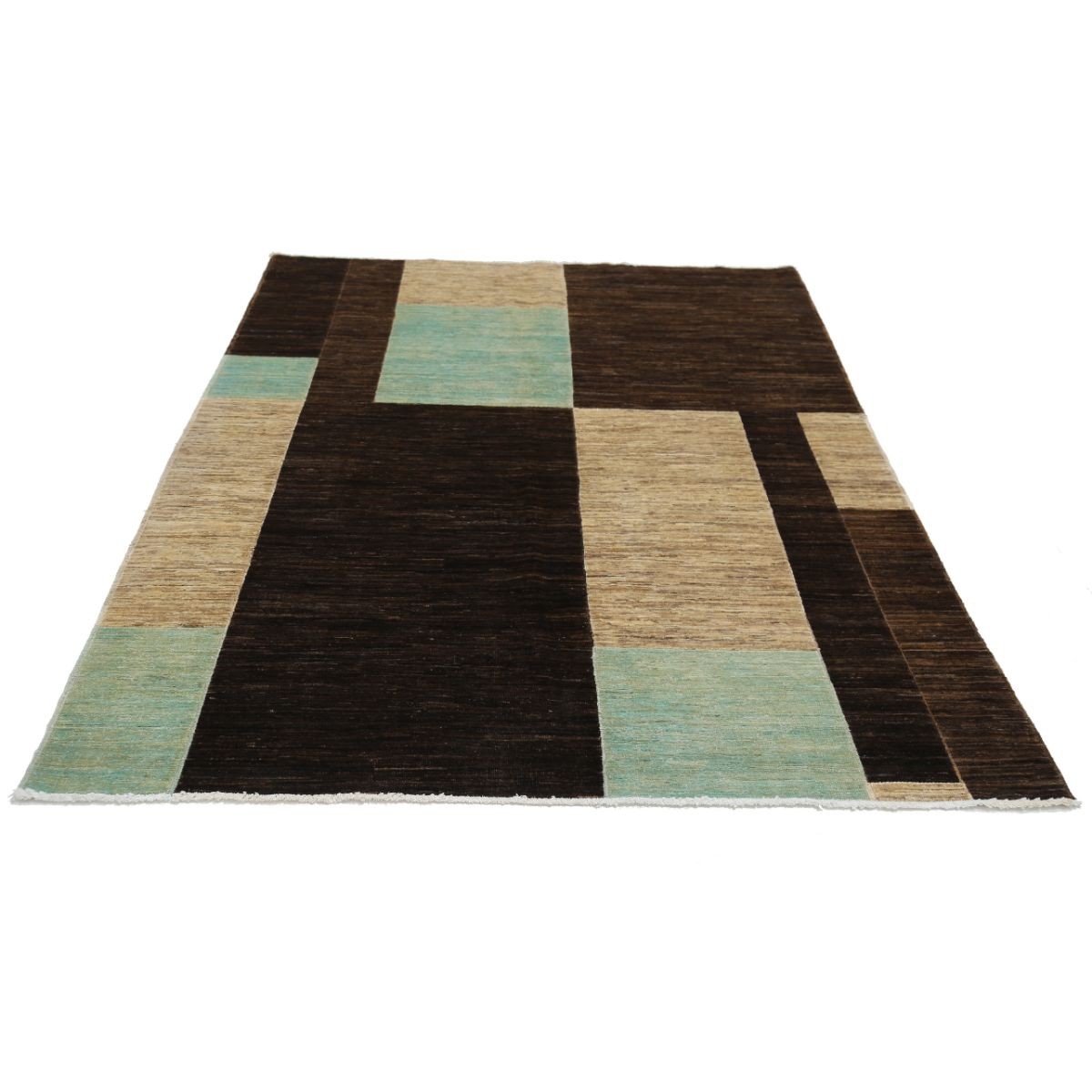 Modcar 6x8 Handmade Double Knotted Washable Wool Rug - Colorful
