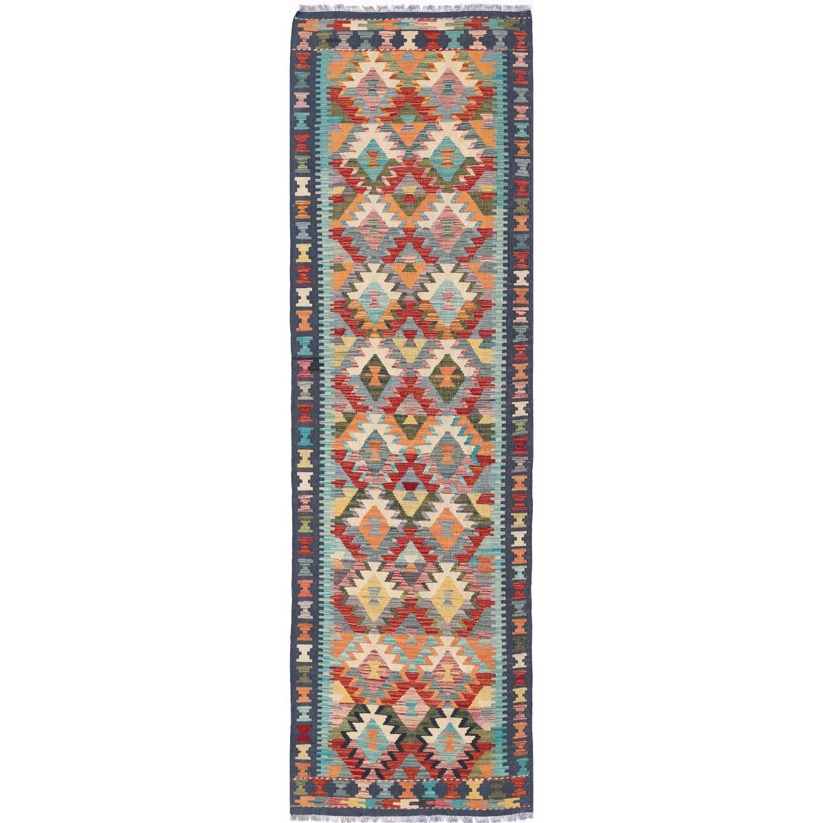 Maimana 3x10 Hand Woven Washable Wool Runner - Colorful