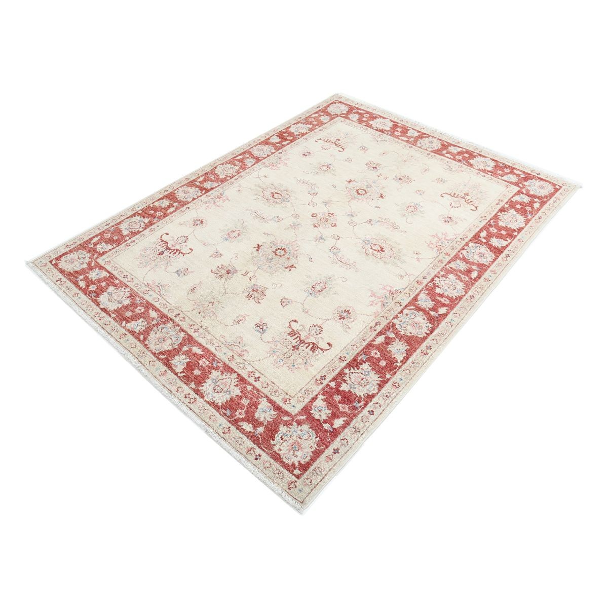 Ziegler 5x6 Handmade Double Knotted Washable Wool Rug - Soft Hues