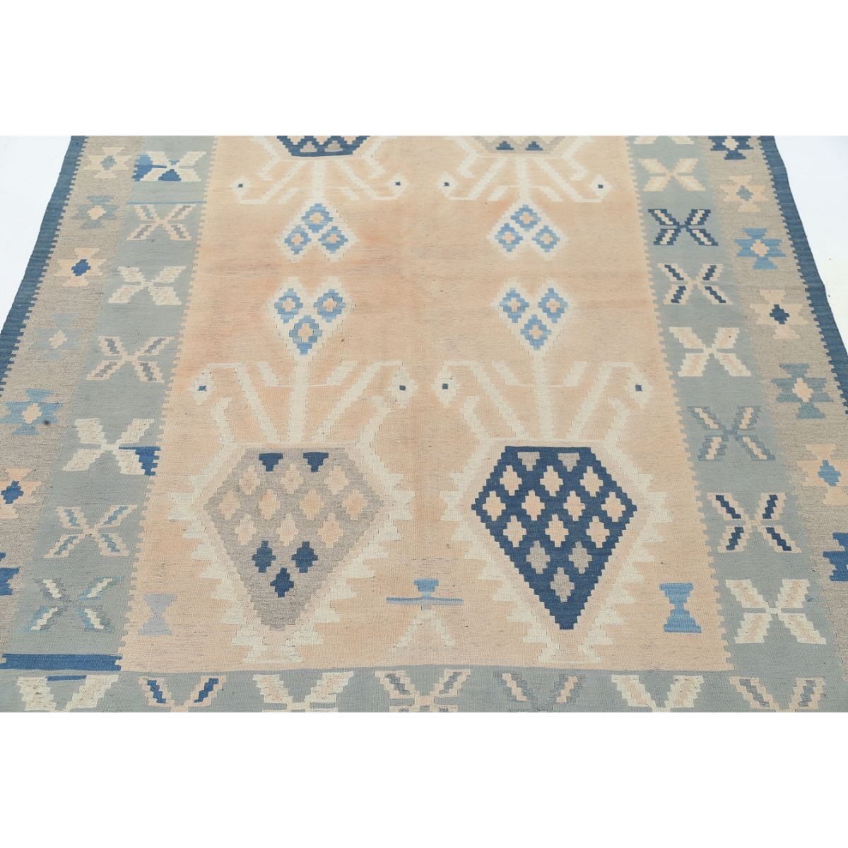 Kafkaas 5x7 Hand Woven Washable Wool Rug - Soft Hues