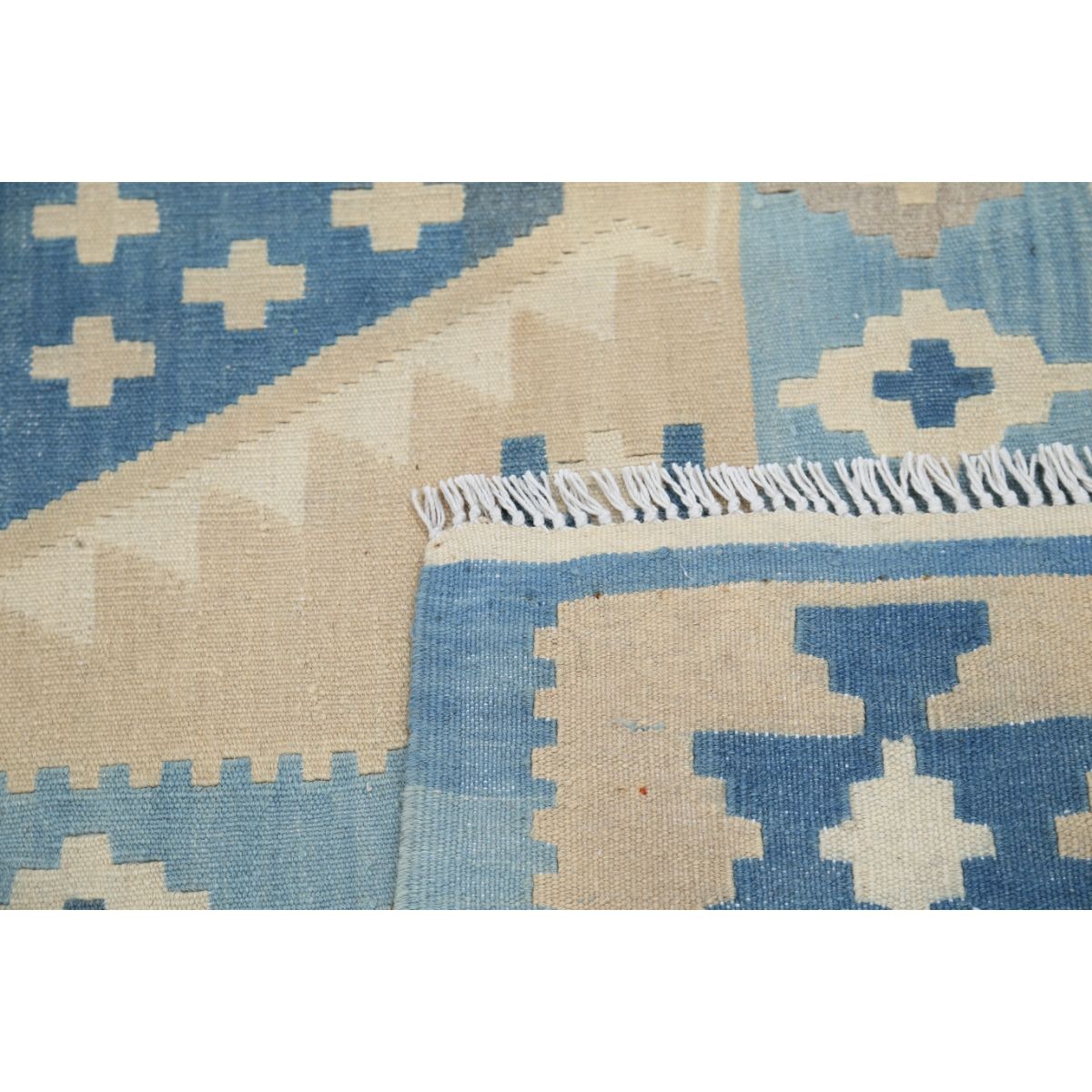 Kafkaas 5x7 Hand Woven Washable Wool Rug - Soft Hues