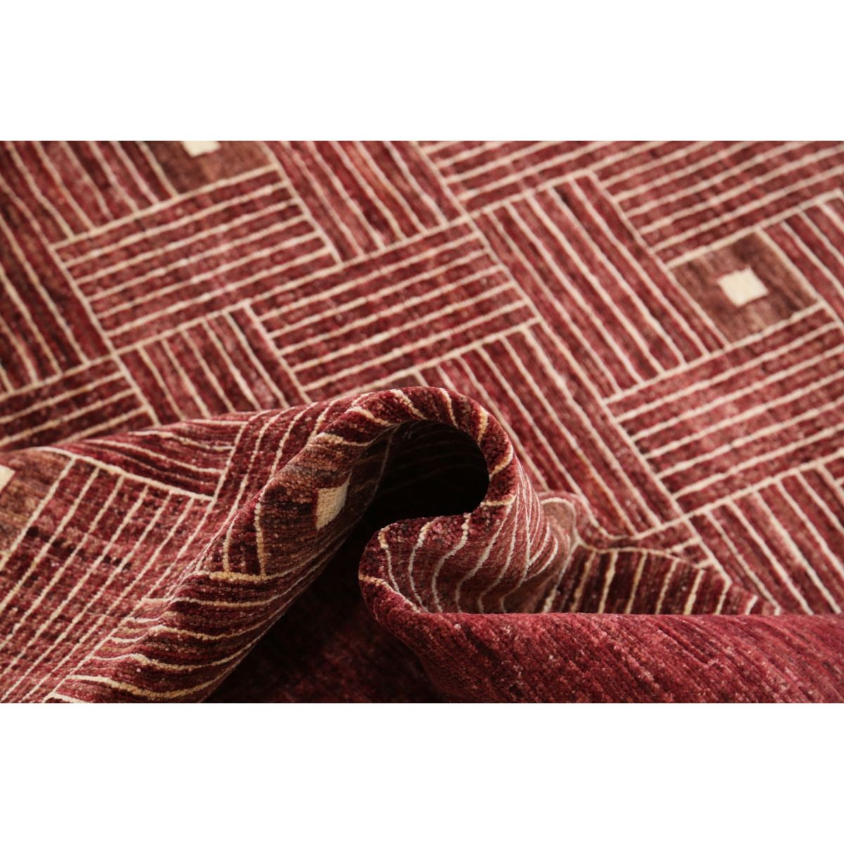 Modcar 12x15 Handmade Double Knotted Washable Wool Rug - Colorful