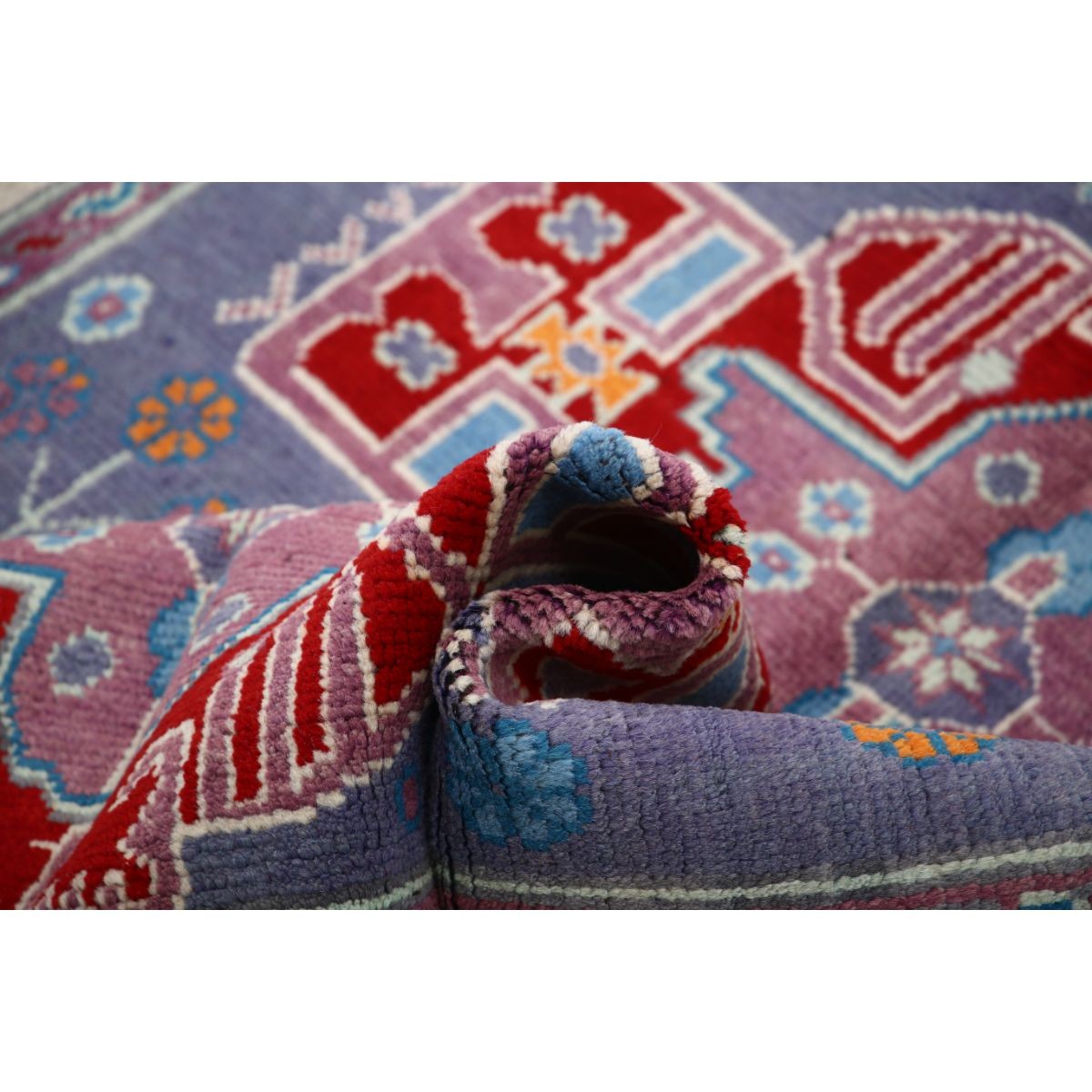 Revival 5x7 Handmade Double Knotted Washable Wool Rug - Colorful