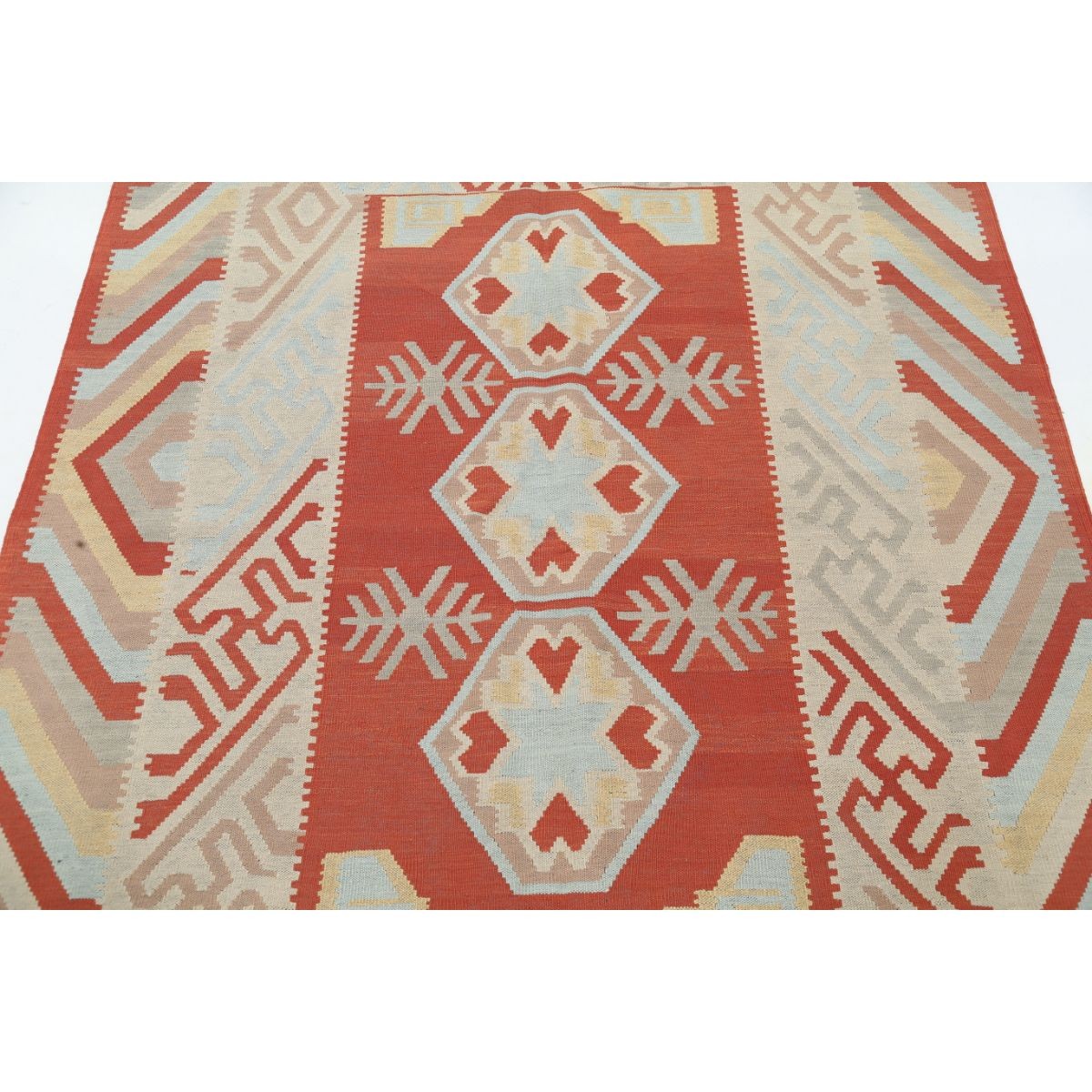 Kafkaas 5x7 Hand Woven Washable Wool Rug - Colorful
