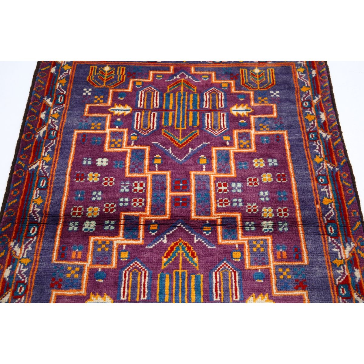 Revival 3x4 Handmade Double Knotted Washable Wool Rug - Colorful