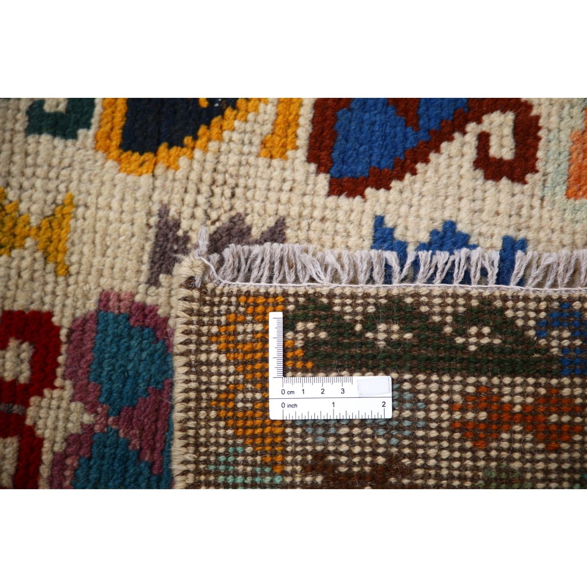 Revival 3x4 Handmade Double Knotted Washable Wool Rug - Colorful