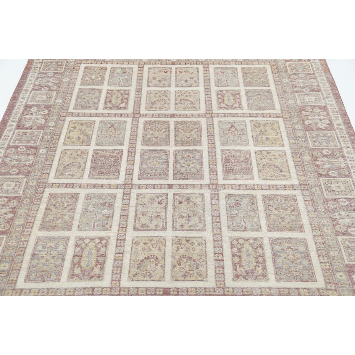 Bakhtiari 5x8 Handmade Double Knotted Washable Wool Rug - Soft Hues